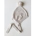 Pom Pom knit bonnet - Stone SOLD OUT